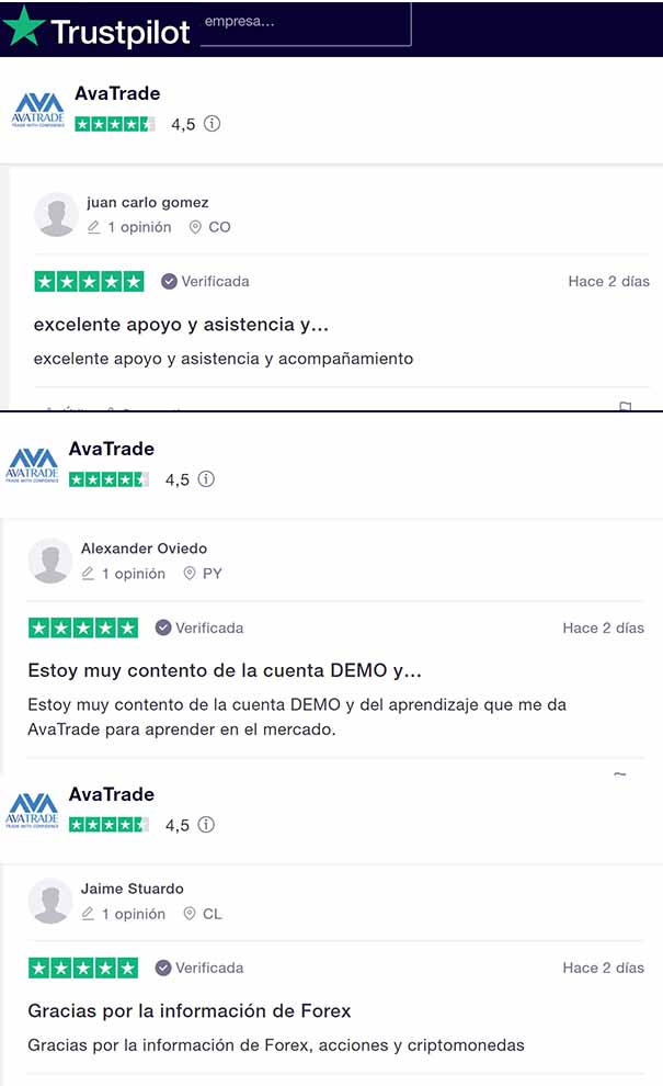 AVATRADE OPINIONES COMPRADAS EN TRUSTPILOT