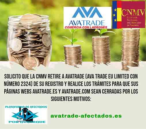 Solicito que la cnmv cierre AVATRADE