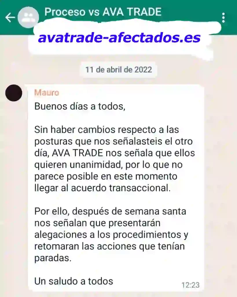 AVATRADE ACUERDOS