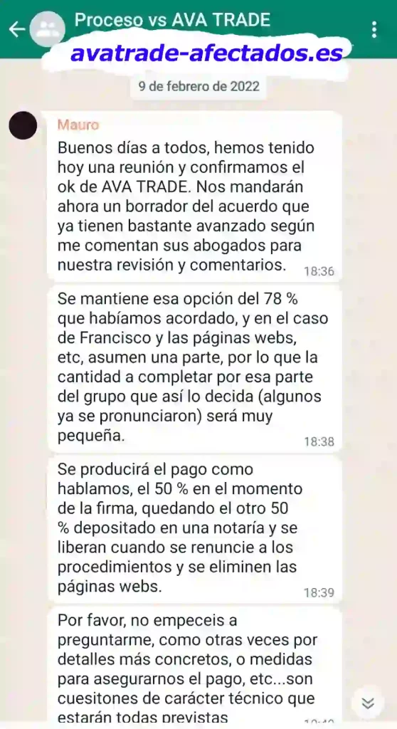 AVATRADE ACUERDOS